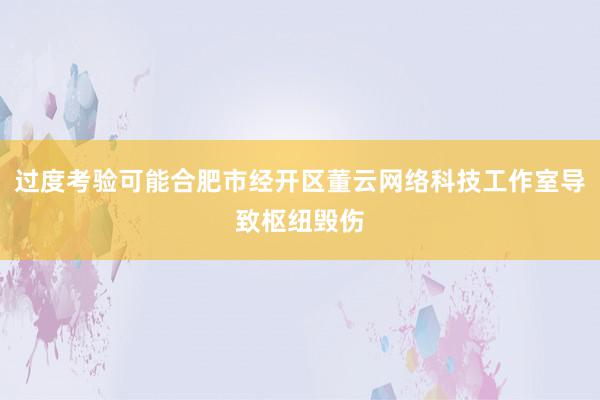 过度考验可能合肥市经开区董云网络科技工作室导致枢纽毁伤